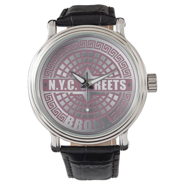 Manhole Covers Bronx Armbanduhr (Vorderseite)