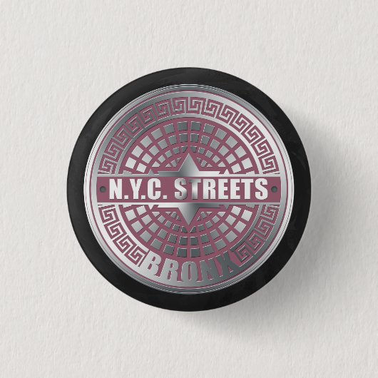 Manhole Covers Bronx Button (Vorderseite)