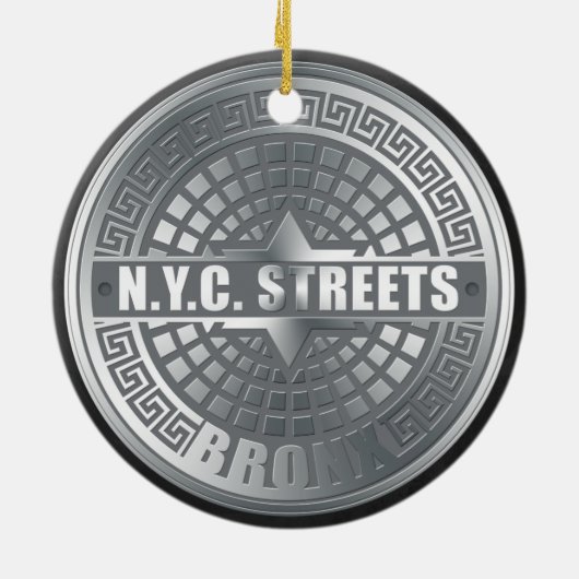 Manhole Covers Bronx Keramikornament (Hinten)