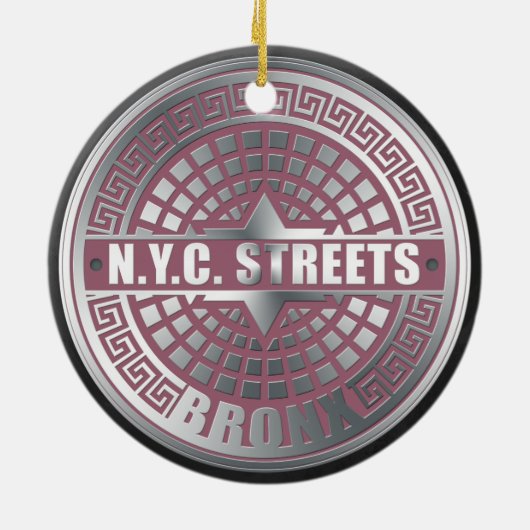 Manhole Covers Bronx Keramikornament (Hinten)