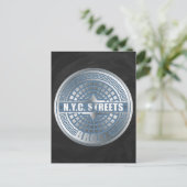 Manhole Covers Bronx Postkarte (Stehend Vorderseite)