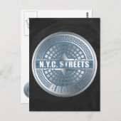 Manhole Covers Bronx Postkarte (Vorne/Hinten)