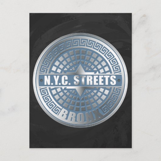 Manhole Covers Bronx Postkarte (Vorderseite)