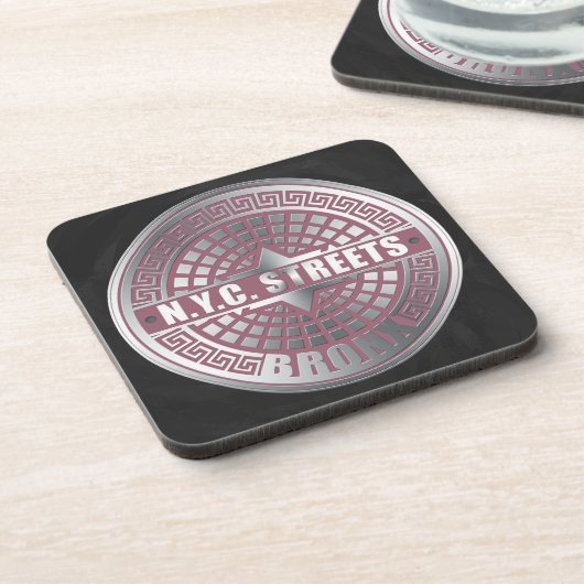 Manhole Covers Bronx Untersetzer (Linke Seite)