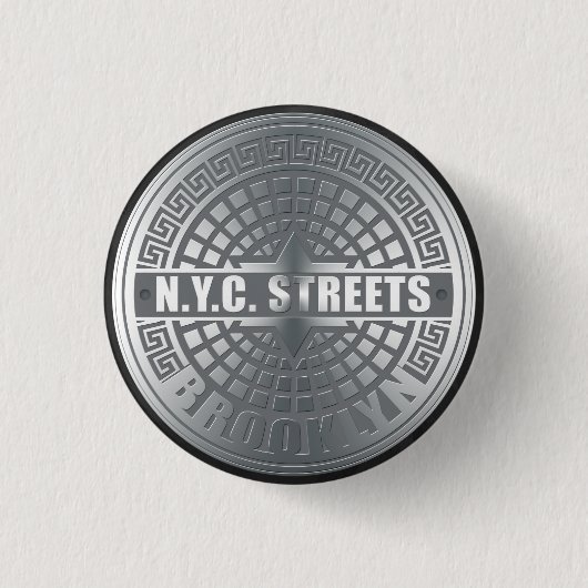Manhole Covers Brooklyn Button (Vorderseite)