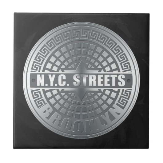 Manhole Covers Brooklyn Fliese (Vorderseite)
