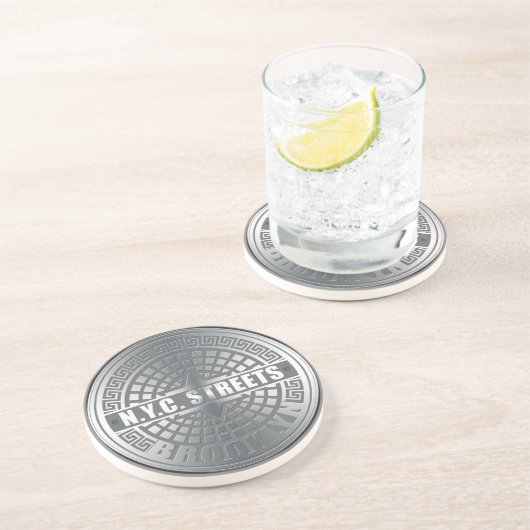 Manhole Covers Brooklyn Getränkeuntersetzer (Seite)