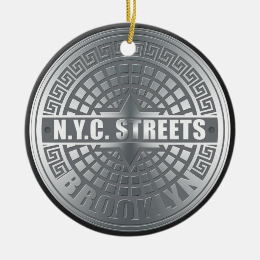 Manhole Covers Brooklyn Keramikornament (Vorne)