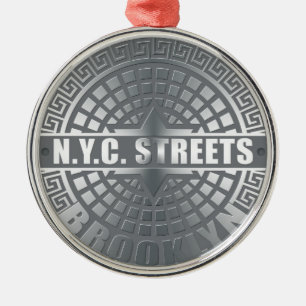 Manhole Covers Brooklyn Ornament Aus Metall