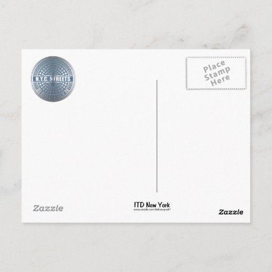 Manhole Covers Brooklyn Postkarte (Rückseite)