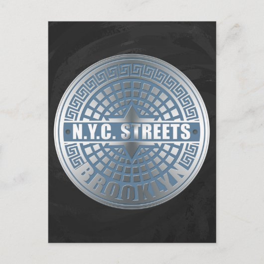 Manhole Covers Brooklyn Postkarte (Vorderseite)