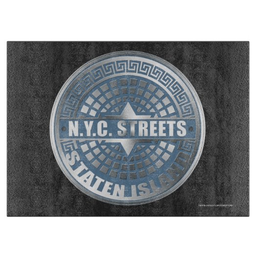 Manhole Covers Insel Staten Schneidebrett (Vorderseite)