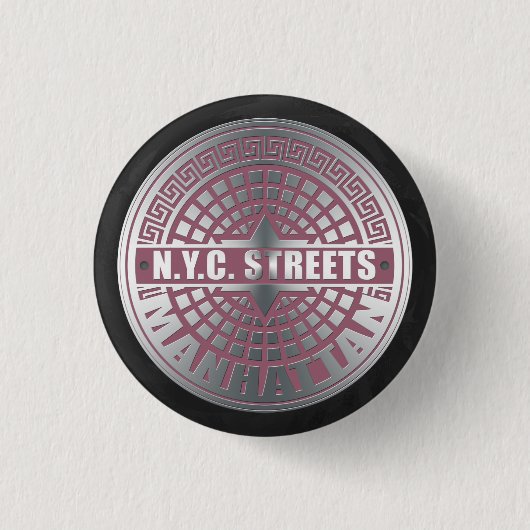 Manhole Covers Manhattan Button (Vorderseite)
