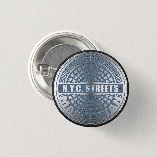 Manhole Covers Manhattan Button (Vorne & Hinten)