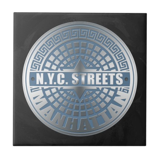 Manhole Covers Manhattan Fliese (Vorderseite)