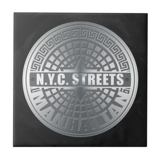 Manhole Covers Manhattan Fliese (Vorderseite)