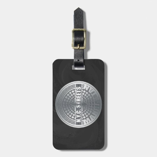 Manhole Covers Manhattan Gepäckanhänger (Vorderseite vertikal)