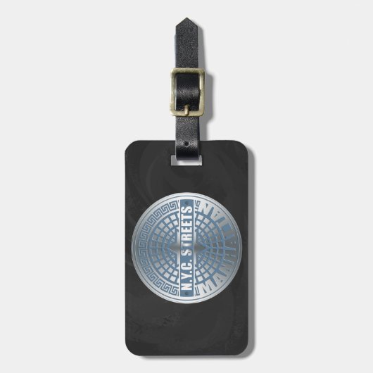 Manhole Covers Manhattan Gepäckanhänger (Vorderseite vertikal)