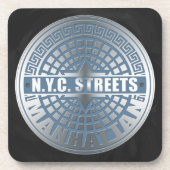 Manhole Covers Manhattan Getränkeuntersetzer (Vorderseite)