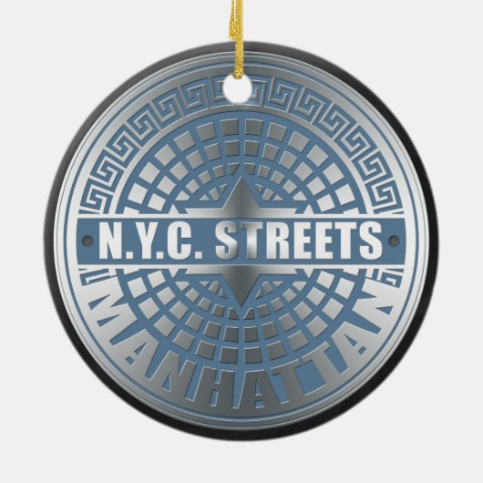 Manhole Covers Manhattan Keramikornament (Hinten)