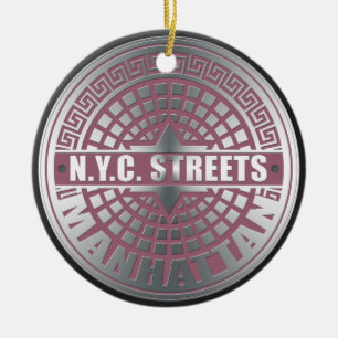 Manhole Covers Manhattan Keramikornament