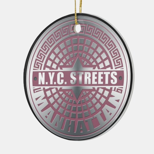 Manhole Covers Manhattan Keramikornament (Links)