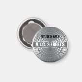 Manhole Covers Manhattan Magnet (Vorderseite/Rückseite)