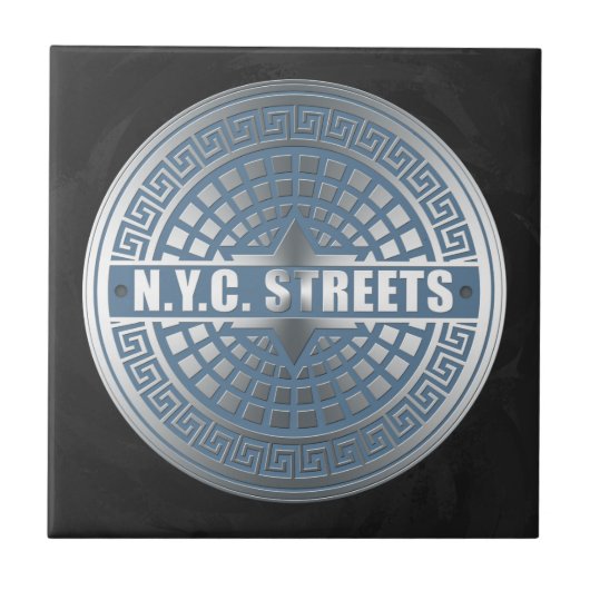 Manhole Covers NYC Fliese (Vorderseite)