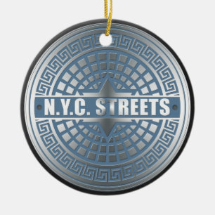 Manhole Covers NYC Keramikornament