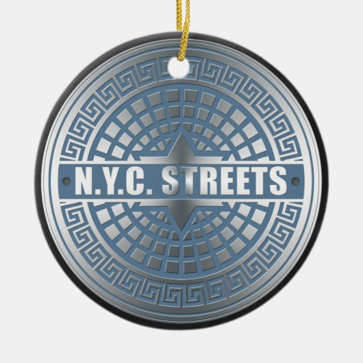 Manhole Covers NYC Keramikornament (Vorne)