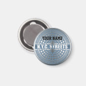 Manhole Covers NYC Magnet (Vorderseite/Rückseite)