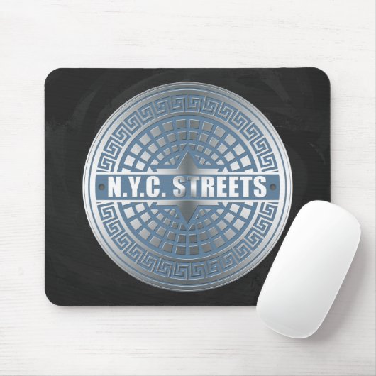 Manhole Covers NYC Mousepad (Mit Mouse)