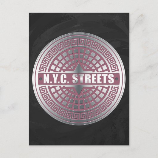 Manhole Covers NYC Postkarte (Vorderseite)
