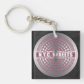 Manhole Covers NYC Schlüsselanhänger (Vorderseite)