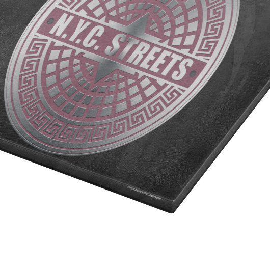 Manhole Covers NYC Schneidebrett (Ecke)
