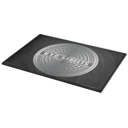 Manhole Covers NYC Schneidebrett (Ecke)