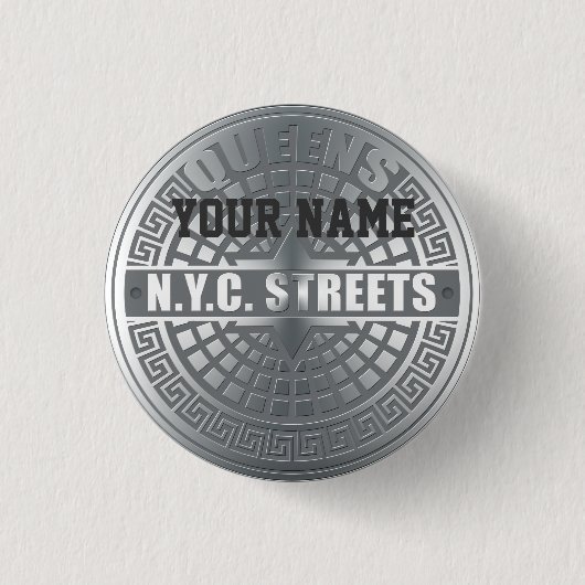 Manhole Covers Queens Button (Vorderseite)