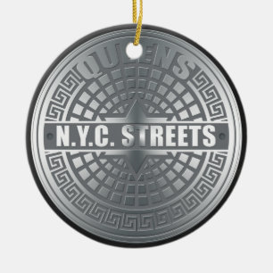 Manhole Covers Queens Keramik Ornament