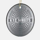 Manhole Covers Queens Keramik Ornament (Links)