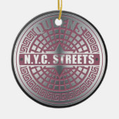Manhole Covers Queens Keramikornament (Vorne)