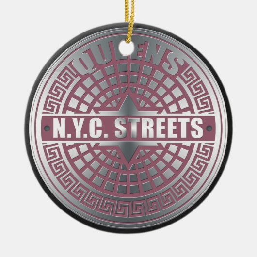 Manhole Covers Queens Keramikornament (Vorne)