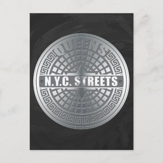 Manhole Covers Queens Postkarte (Vorderseite)