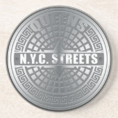 Manhole Covers Queens Sandstein Untersetzer (Vorne)