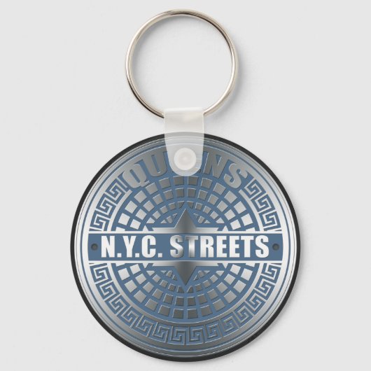 Manhole Covers Queens Schlüsselanhänger (Vorderseite)