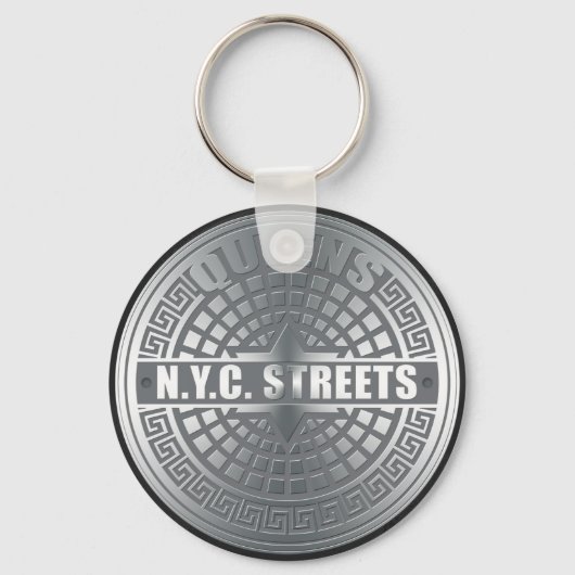 Manhole Covers Queens Schlüsselanhänger (Vorderseite)