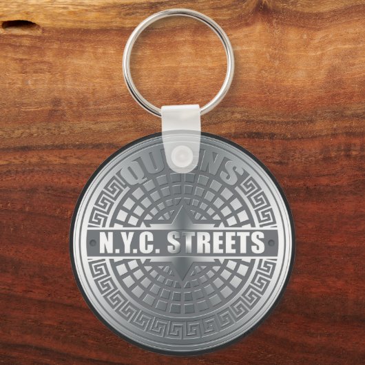 Manhole Covers Queens Schlüsselanhänger (Vorderseite)