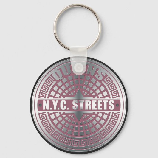 Manhole Covers Queens Schlüsselanhänger (Vorderseite)