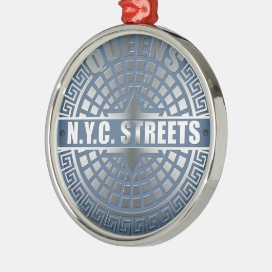 Manhole Covers Queens Silbernes Ornament (Links)