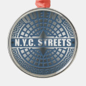 Manhole Covers Queens Silbernes Ornament (Vorne)