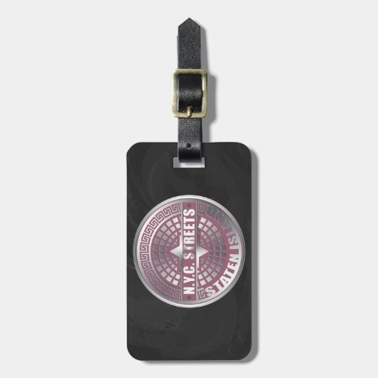 Manhole Covers Staten Island Gepäckanhänger (Vorderseite vertikal)